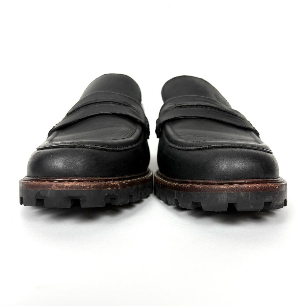 Madewell Womens Corinne Lugsole Classic Penny Loafers True Black Leather Size 7 - Picture 7 of 11